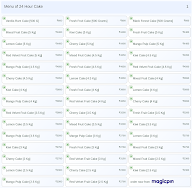 24 Hour Cake menu 1