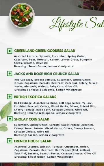 Urban Green Salad menu 