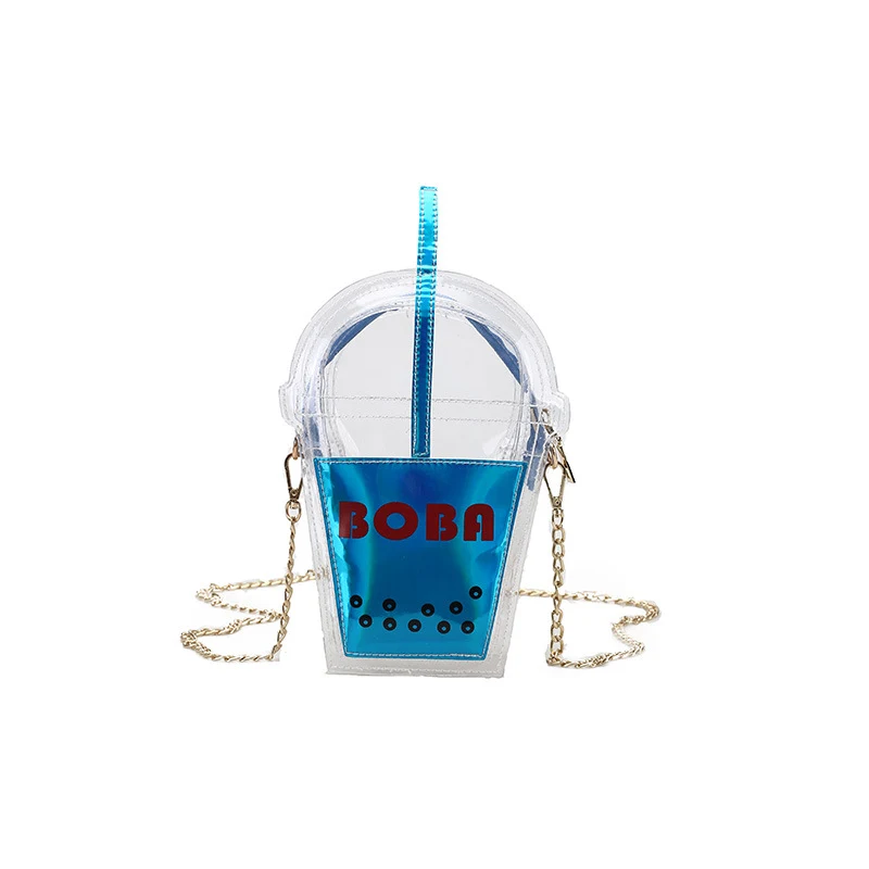 Bolso de botella de Coca Cola transparente con contraste láser creativo, perfecto para un look moderno y audaz. Ideal para llevar tus cosas.