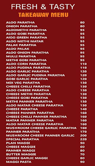 Shree Ganesh Paratha Centre menu 1