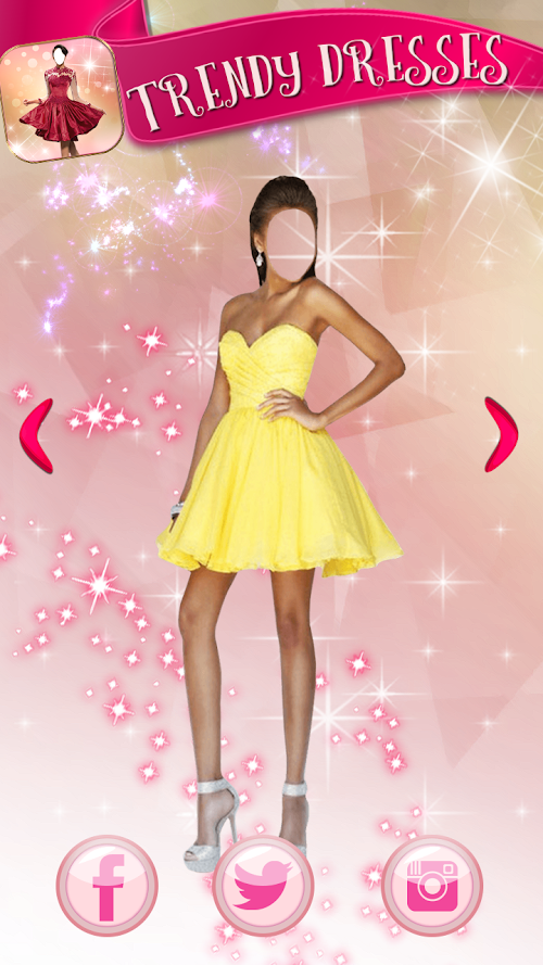 Android application Short Dress Up Photo Editor screenshort