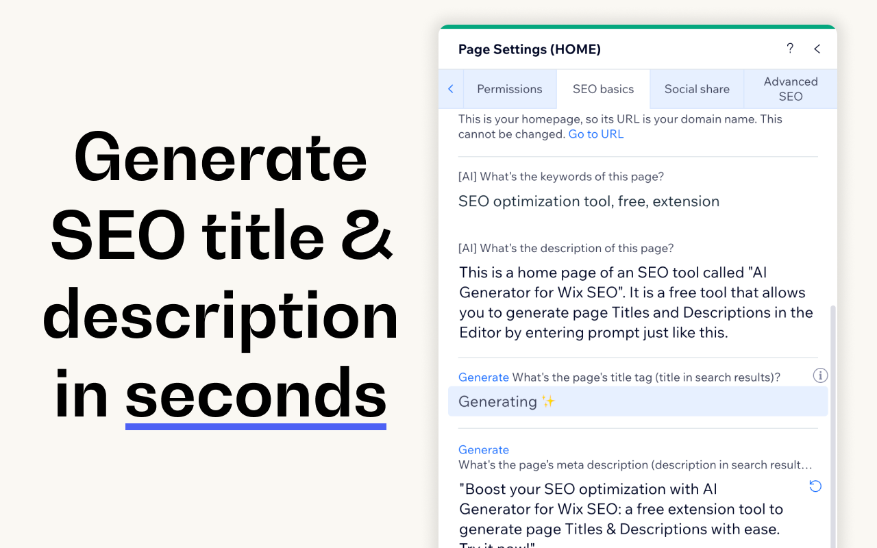 AI Generator for Wix SEO Preview image 2