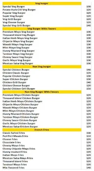 Burger N More menu 1