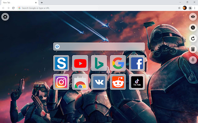 Star Wars Characters HD Wallpaper New Tab chrome extension