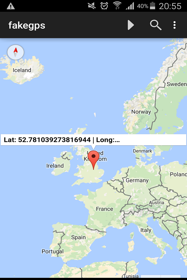 Fake GPS: FULL Screen 1