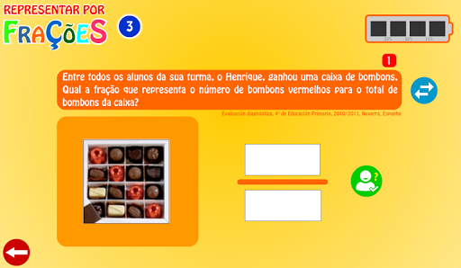 Representar por Frações