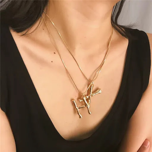 Title 9, Alphabet pendant necklace