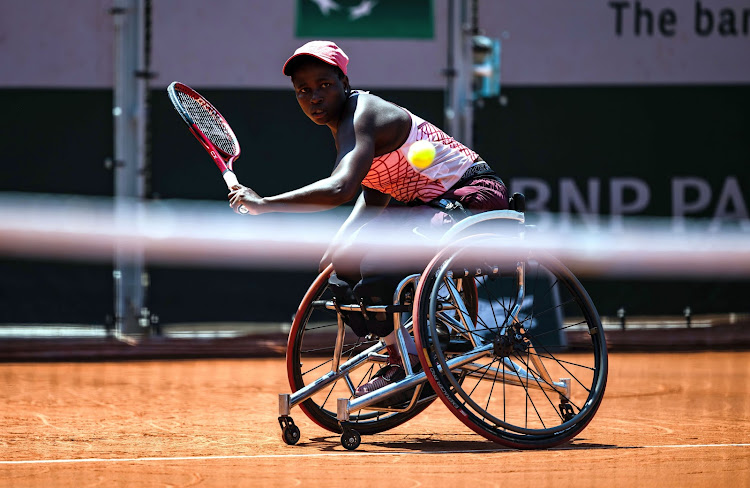 Kgothatso Montjane of SA at the 2023 French Open at Roland Garro in Paris. Picture: DANIEL KOPATSCH/GETTY IMAGES