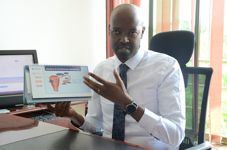 Dr David Thuo during an interview at his office on Ngong Road, Nairobi, on Wednesday