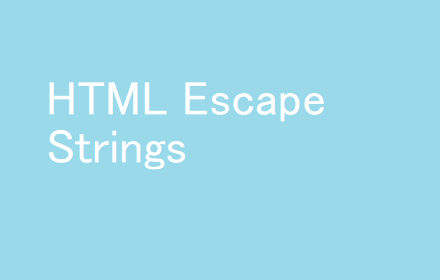 HTML String Escape small promo image