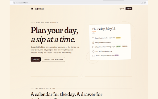 Cuppalist screenshot 1
