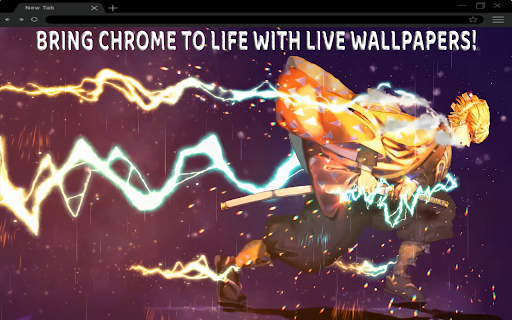 Zenitsu’s Thunderous Attack in Slumber  Live Wallpaper