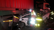 Truck accident in Vereeniging Picture supplied by ER24