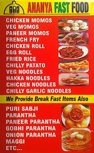 Ananya Fast Food menu 1