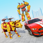 Cover Image of ดาวน์โหลด Cow Robot Car Games: Robot Transformation Games 1.9.4 APK