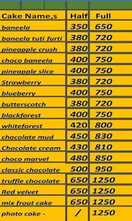 Pashul Bakery Cake & Pastries Point menu 1