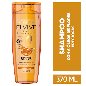 Shampoo Elvive Oleo   Extraordinario Cabello Seco x370ml 