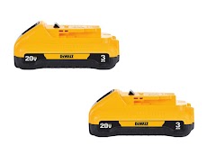 DeWalt 20V MAX Battery - 3.0 Ah (2 Pack)