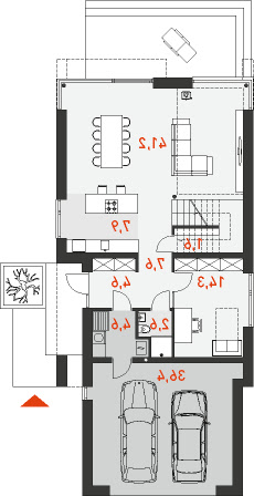 Idealny M3 - Rzut parteru