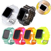 Dây Đeo Silicone Trong Suốt Cho Đồng Hồ Thông Minh Apple Watch Ultra 49Mm Series 8 7 Se 6 5 4 3 2 1 45Mm 41Mm 44Mm 40Mm 42Mm 38Mm