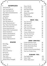 Hotel Tanish Residency menu 1