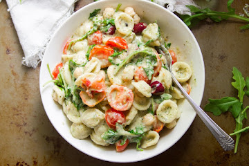 Loaded Creamy Vegan Pesto Pasta