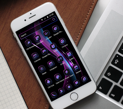 3d tidy business purple black shiny theme