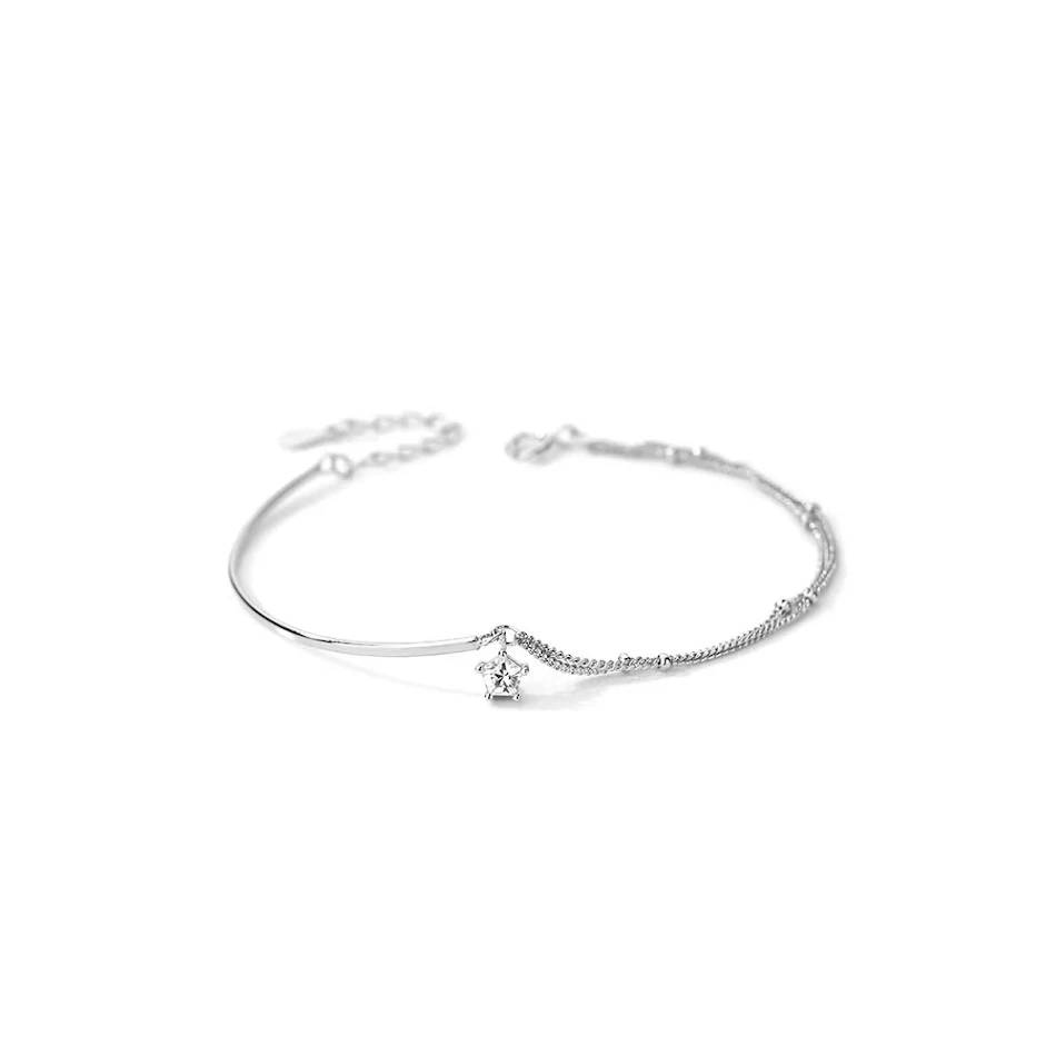 Bracelet XINGX en argent sterling pour femmes Design élégant et raffiné Un bijou intemporel qui rehausse votre style. Parfait pour toutes les occasions.