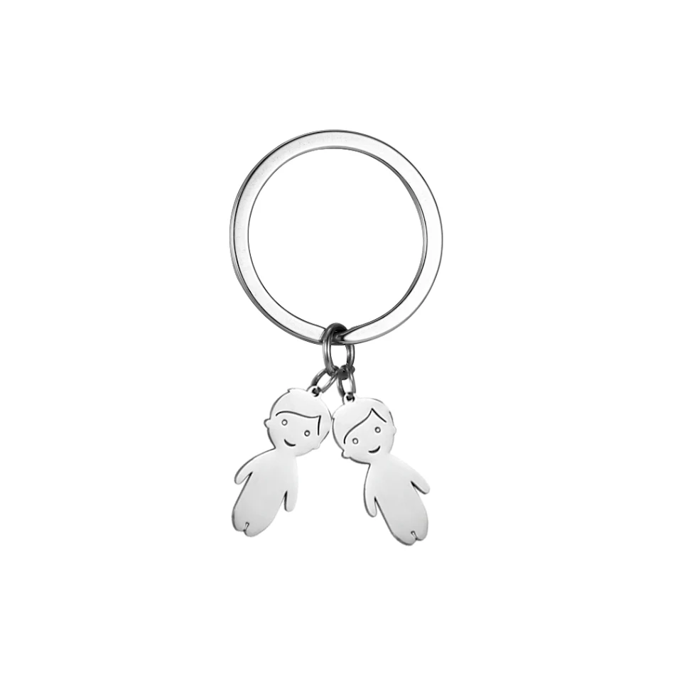Porte-clés Personnalisé avec Nom & Date pour Garçon Fille Enfant Original Cadeau Unique Souvenir Idéal Durable