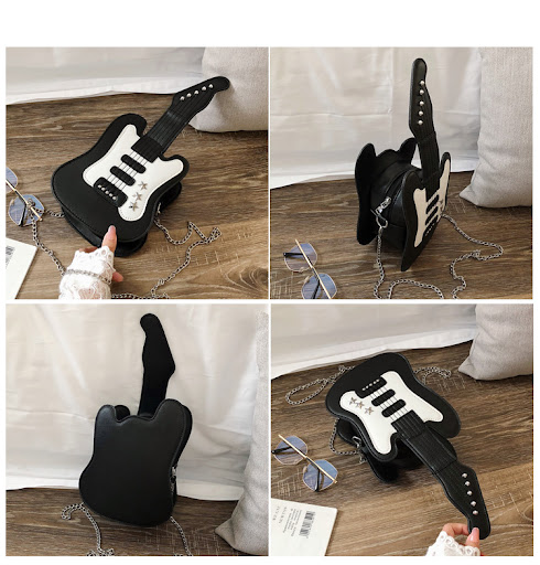 Title 7, Mini Guitar Shape Crossbody Women Cute Messenge...