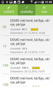 Psaní mě/mně bě/bje pě vě demo - náhled