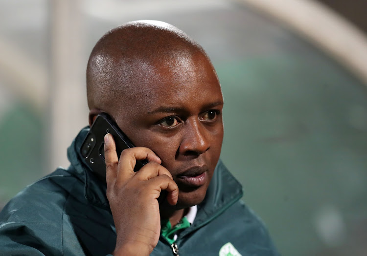 AmaZulu acting chairman Lunga Sokhela speaks on the phone during the Absa Premiership match against SuperSport United at Lucas Moripe Stadium in Atteridgeville, west of Pretoria on August 8 2018. Sokhela says Fifa are "heartless people and the biggest bullies who think they are the supreme law of the world.