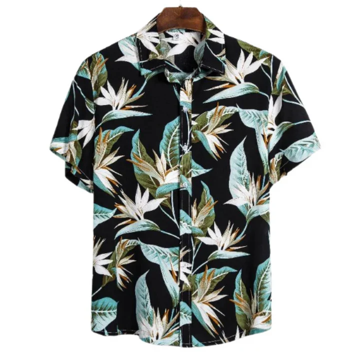 Men's Plus Size Lapel Hawaiian Shirt Digital Printing Short Sleeve Perfect for Summer Comfort and Style Tropical Vibes