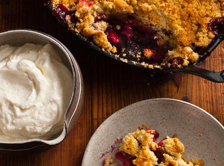I did not have a photo of my own crumble.  This photo is courtesy of Yummly and
Epicurious  | April 2013
by Daniel Humm and Will Guidara
