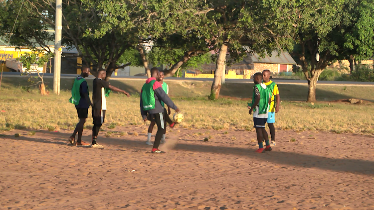 Denmark FC youth train at Maganya in Matuga, Kwale county, on Wednesday, October 4, 2023.