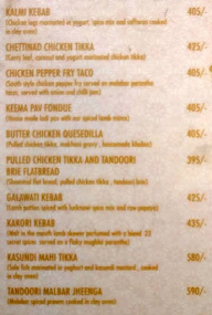 Indian Alchemy menu 1