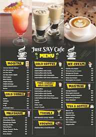 Just Say Cafe menu 1