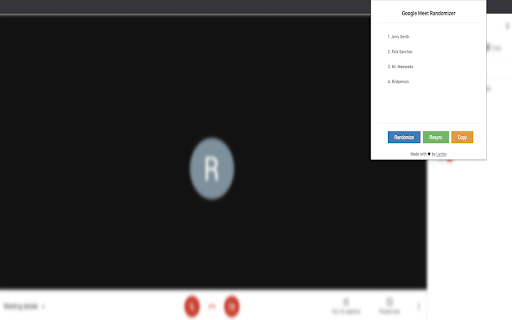 Google Meet Randomizer