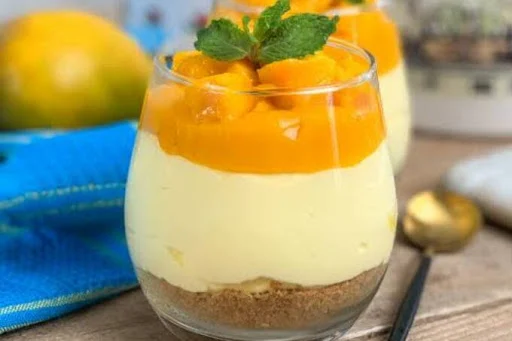 Mango Unbaked Cheese Cake In Jar [1 Piece]