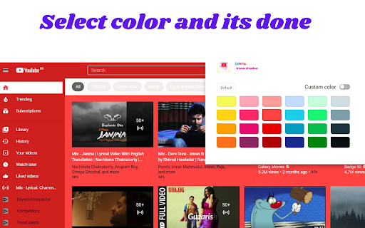 Youtube Colorful Themes