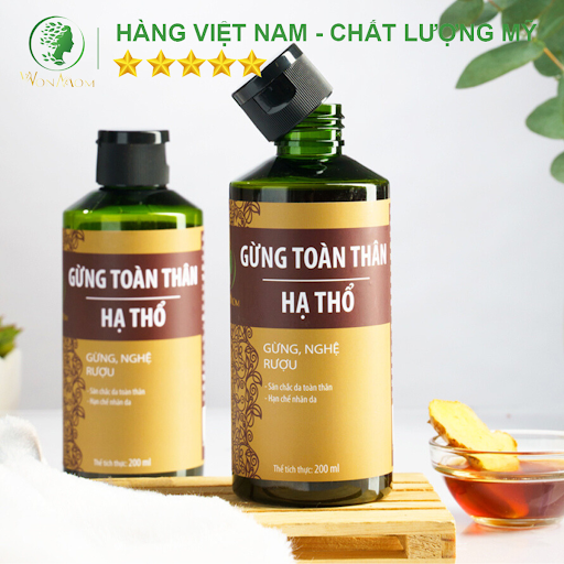 Gừng hạ thổ toàn thân giảm mỡ thừa, sáng da Wonmom 200ml