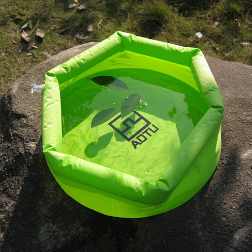 Title 2, Camping Concave-Convex Outdoor Folding Washbasi...