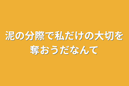 泥の分際で私だけの大切を奪おうだなんて