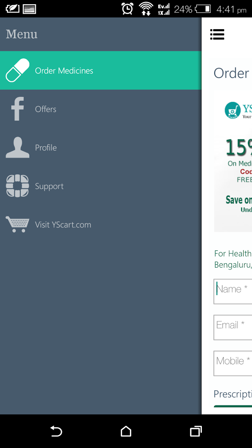 YScart -Trusted Pharmacy India Screen 2