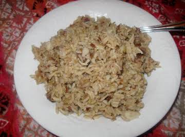 Brown Jasmine Rice with Dates and Sliced Almonds