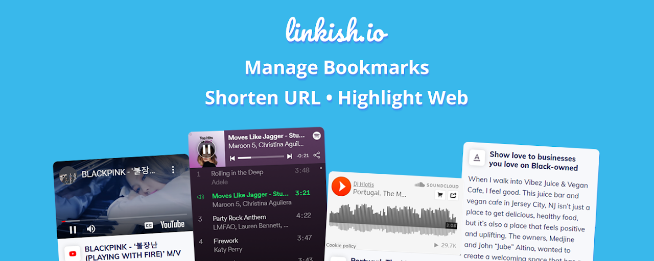 Bookmark manager, Shorten URL, Text highlight Preview image 2