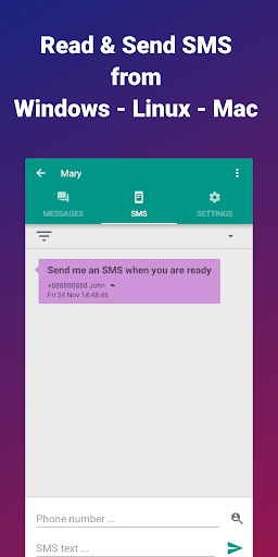 Screenshot EasyJoin - SMS on PC and more