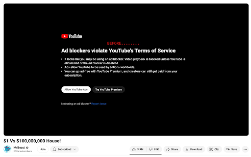 Block YouTube's Anti-Adblock