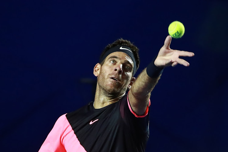 Juan Martin del Potro serves