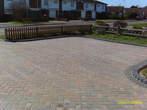 block paved driveway